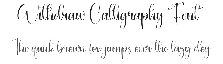 Withdraw Calligraphy Font by creativeletter — Script Handwritten Font