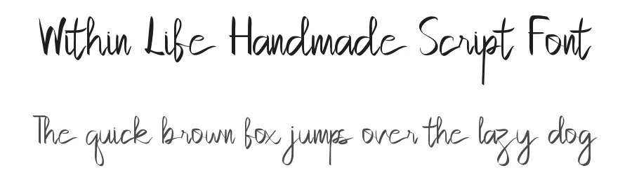 Within Life Handmade Script Font by edricstudio — Script Handwritten Font