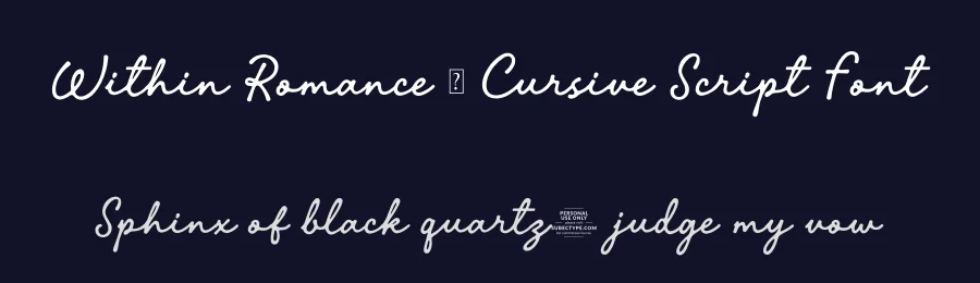 Within Romance – Cursive Script Font by Subectype & Orenari — Script Handwritten Font — thumbnail 2
