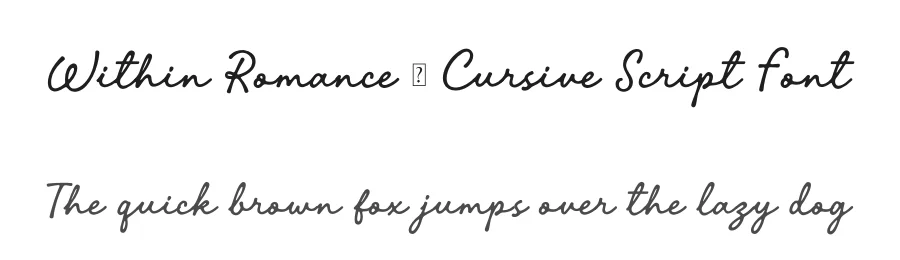 Within Romance – Cursive Script Font by Subectype & Orenari — Script Handwritten Font