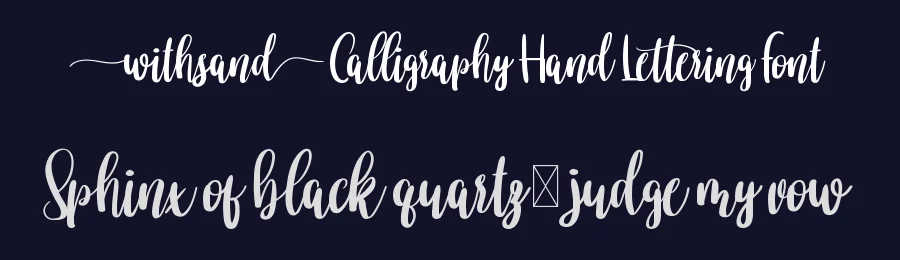 Withsand Calligraphy Hand Lettering Font by nihstudio — Script Handwritten Font — thumbnail 2