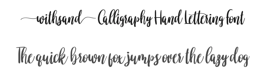 Withsand Calligraphy Hand Lettering Font by nihstudio — Script Handwritten Font