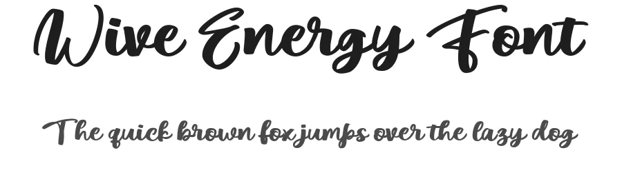 Wive Energy Font by vaiminit — Script Handwritten Font