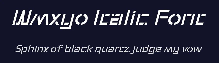 Wmxyo Italic Font by ffeeaarr — Display Font — thumbnail 2