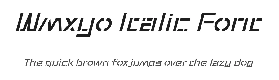 Wmxyo Italic Font by ffeeaarr — Display Font