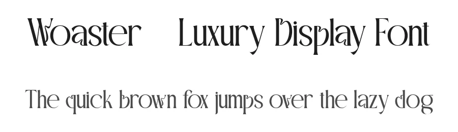 Woaster – Luxury Display Font by FlawlessAndCo — Decorative Font