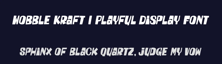 Wobble Kraft | Playful Display Font by Gracetypestudio — Display Font — thumbnail 2