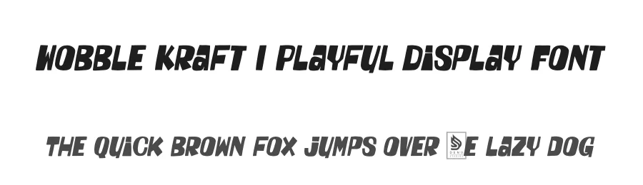 Wobble Kraft | Playful Display Font by Gracetypestudio — Display Font
