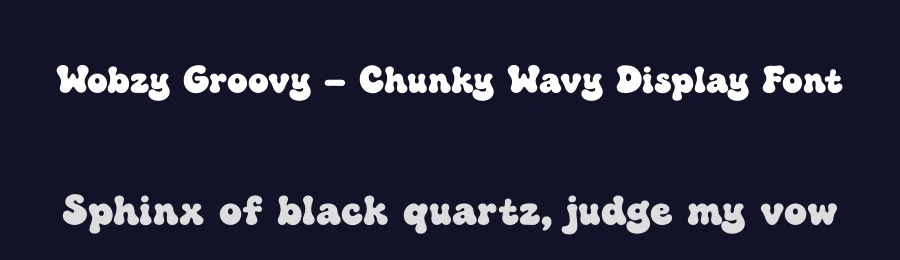 Wobzy Groovy — Chunky Wavy Display Font by syauqistudio — Display Font — thumbnail 2