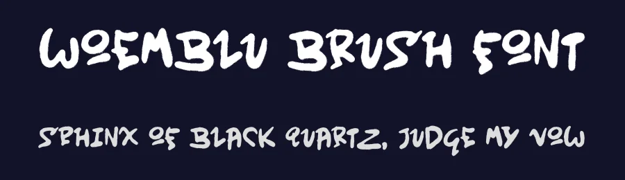 Woemblu Brush Font by Dhabee — Script Handwritten Font — thumbnail 2