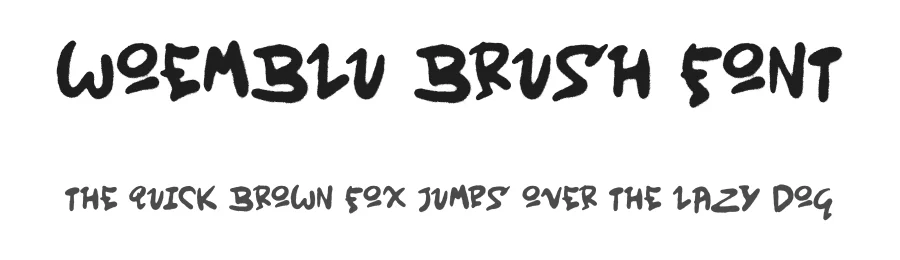 Woemblu Brush Font by Dhabee — Script Handwritten Font