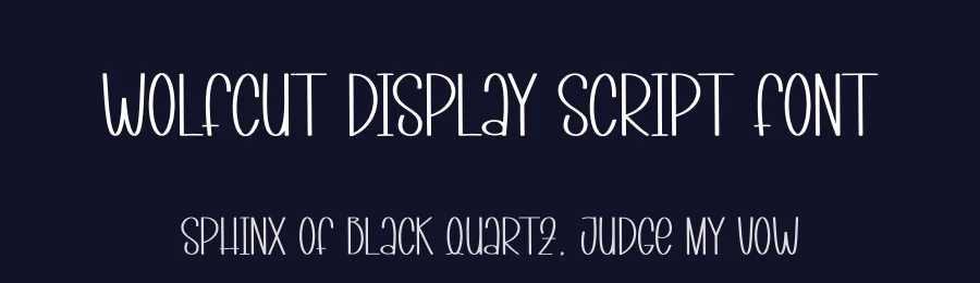Wolfcut Display Script Font by freshtypeink — Display Font — thumbnail 2