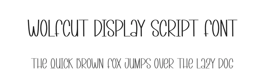 Wolfcut Display Script Font by freshtypeink — Display Font