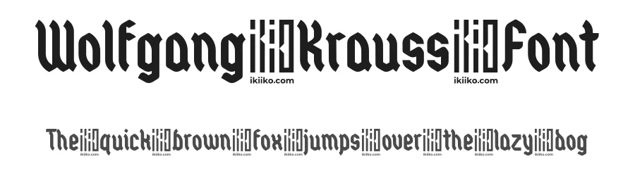 Wolfgang Krauss Font by ikiiko type โ Blackletter Font