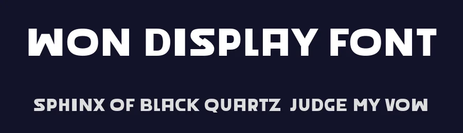 Won Display Font by ffeeaarr — Display Font — thumbnail 2