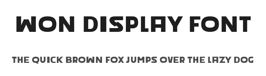 Won Display Font by ffeeaarr — Display Font