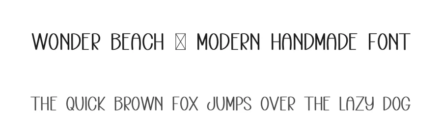 Wonder Beach – Modern Handmade Font by freshtypeink — Display Font