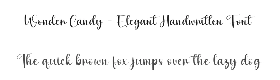 Wonder Candy – Elegant Handwritten Font by andikastudio — Script Handwritten Font