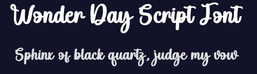 Wonder Day Script Font by creativeletter — Script Handwritten Font — thumbnail 2