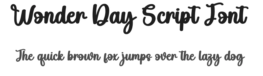 Wonder Day Script Font by creativeletter — Script Handwritten Font