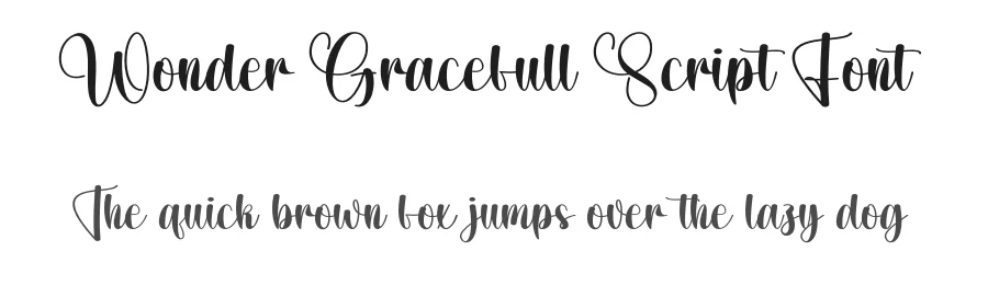 Wonder Gracefull Script Font by creativeletter — Script Handwritten Font