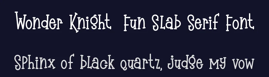 Wonder Knight – Fun Slab Serif Font by Almarkha Type — Decorative Font — thumbnail 2