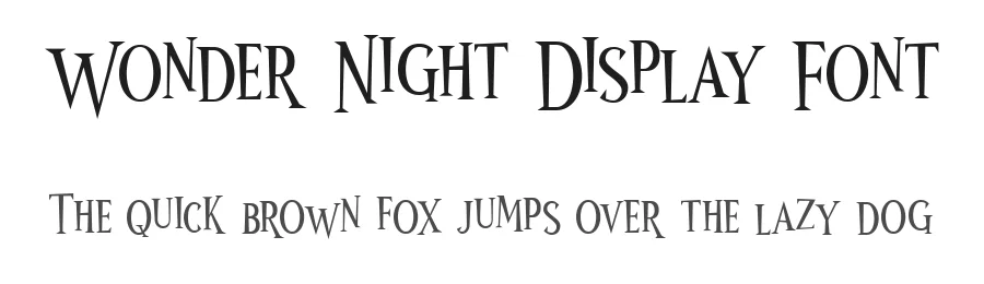 Wonder Night Display Font by Arterfak Project — Display Font