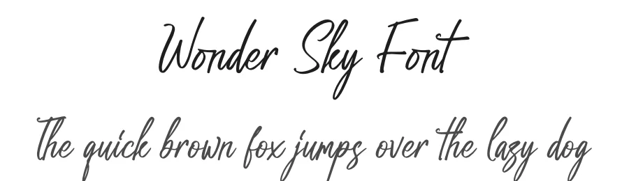Wonder Sky Font by glorytype — Script Handwritten Font