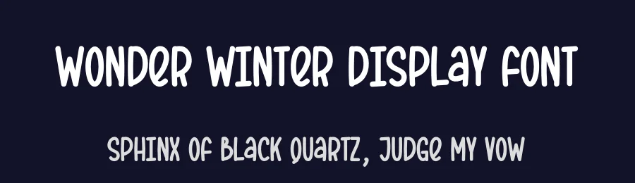 Wonder Winter Display Font by creativeletter — Display Font — thumbnail 2