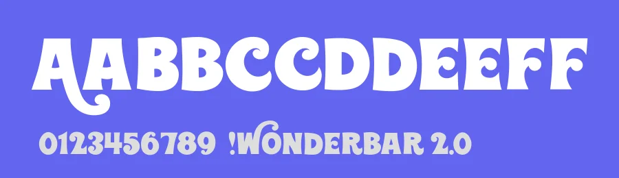 Wonderbar 2.0 Display Font by Sharkshock — Display Font — thumbnail 3