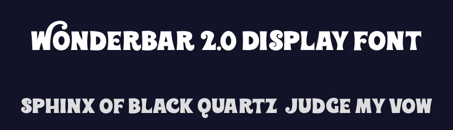 Wonderbar 2.0 Display Font by Sharkshock — Display Font — thumbnail 2