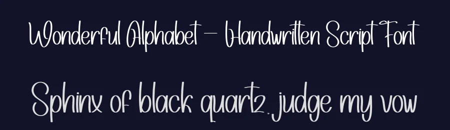 Wonderful Alphabet – Handwritten Script Font by andikastudio — Display Font — thumbnail 2