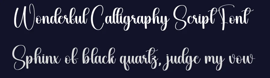 Wonderful Calligraphy Script Font by creativeletter — Script Handwritten Font — thumbnail 2