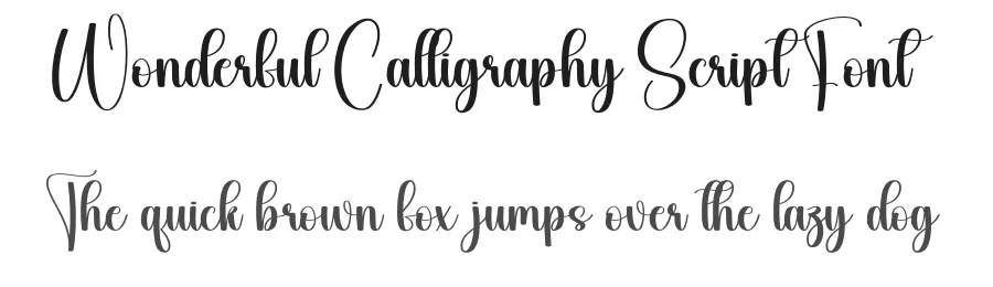 Wonderful Calligraphy Script Font by creativeletter — Script Handwritten Font