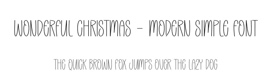 Wonderful Christmas – Modern Simple Font by creativeletter — Display Font