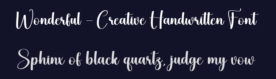 Wonderful – Creative Handwritten Font by creativeletter — Script Handwritten Font — thumbnail 2