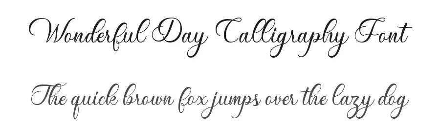 Wonderful Day Calligraphy Font by Almarkhatype Studio — Script Handwritten Font
