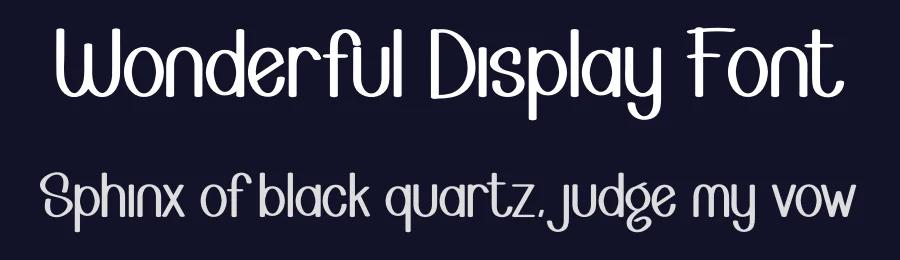 Wonderful Display Font by creativeletter — Display Font — thumbnail 2