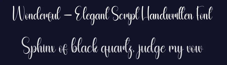 Wonderful – Elegant Script Handwritten Font by andikastudio — Script Handwritten Font — thumbnail 2