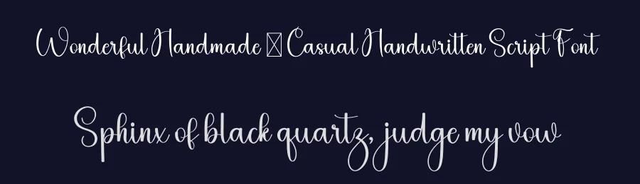 Wonderful Handmade – Casual Handwritten Script Font by freshtypeink — Script Handwritten Font — thumbnail 2
