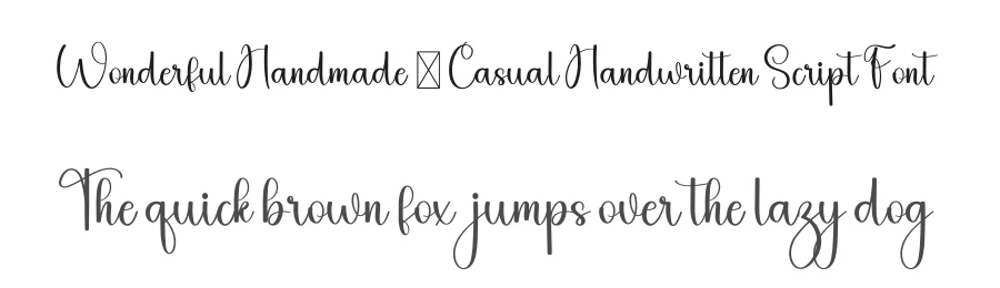 Wonderful Handmade – Casual Handwritten Script Font by freshtypeink — Script Handwritten Font