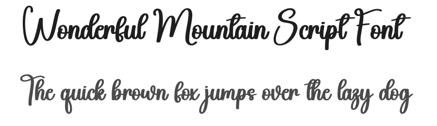 Wonderful Mountain Script Font by andikastudio — Script Handwritten Font