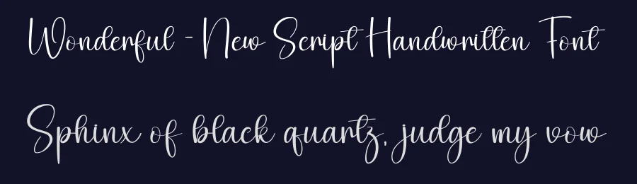 Wonderful – New Script Handwritten Font by creativeletter — Script Handwritten Font — thumbnail 2