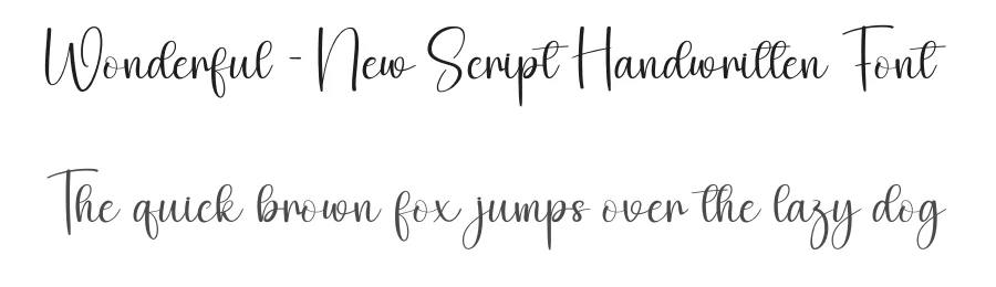 Wonderful – New Script Handwritten Font by creativeletter — Script Handwritten Font