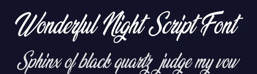 Wonderful Night Script Font by Billy Argel — Script Handwritten Font — thumbnail 2