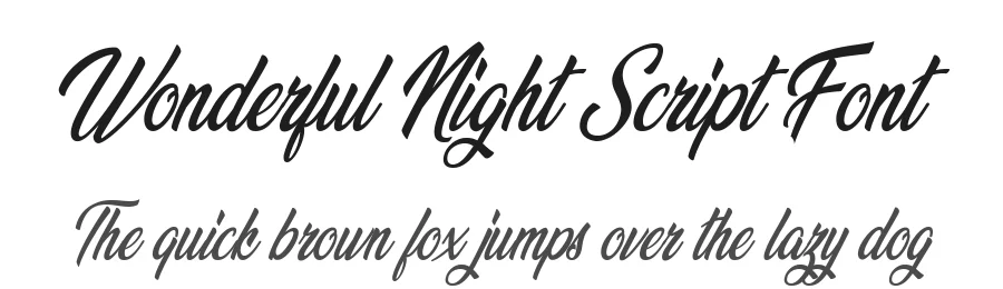 Wonderful Night Script Font by Billy Argel — Script Handwritten Font