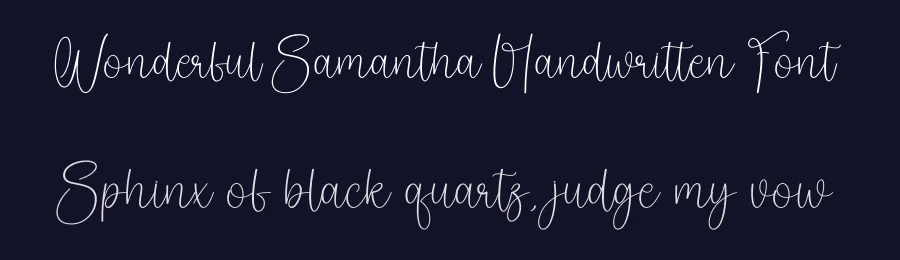 Wonderful Samantha Handwritten Font by creativeletter — Script Handwritten Font — thumbnail 2