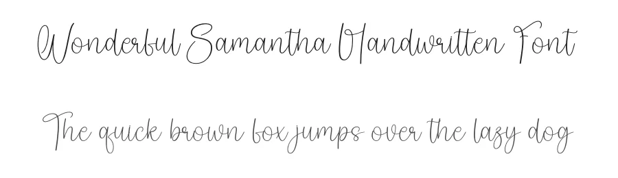 Wonderful Samantha Handwritten Font by creativeletter — Script Handwritten Font