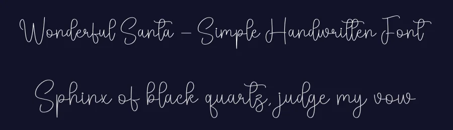 Wonderful Santa – Simple Handwritten Font by creativeletter — Script Handwritten Font — thumbnail 2