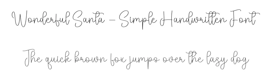 Wonderful Santa – Simple Handwritten Font by creativeletter — Script Handwritten Font